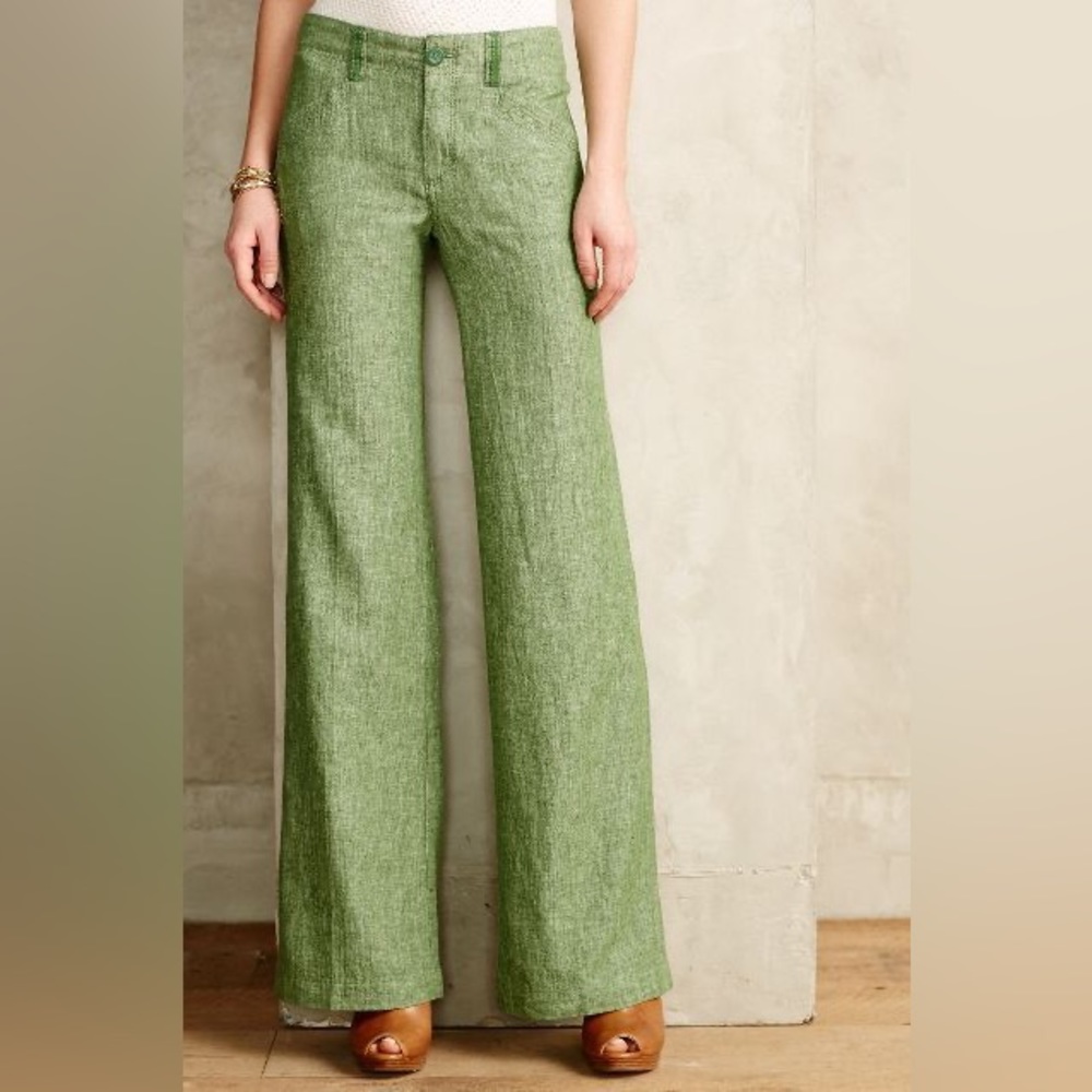 Pilcro Linen Wide-Legs Linen cotton pants size 0